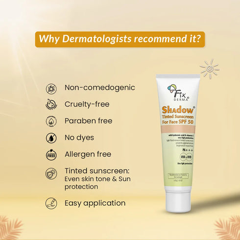 Fixderma Skincare Shadow Sunscreen For Dry Skin Spf 50 + Cream